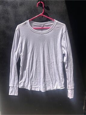 Women’s White Long Sleeve Crewneck cotton  womens size Large new with tags #495